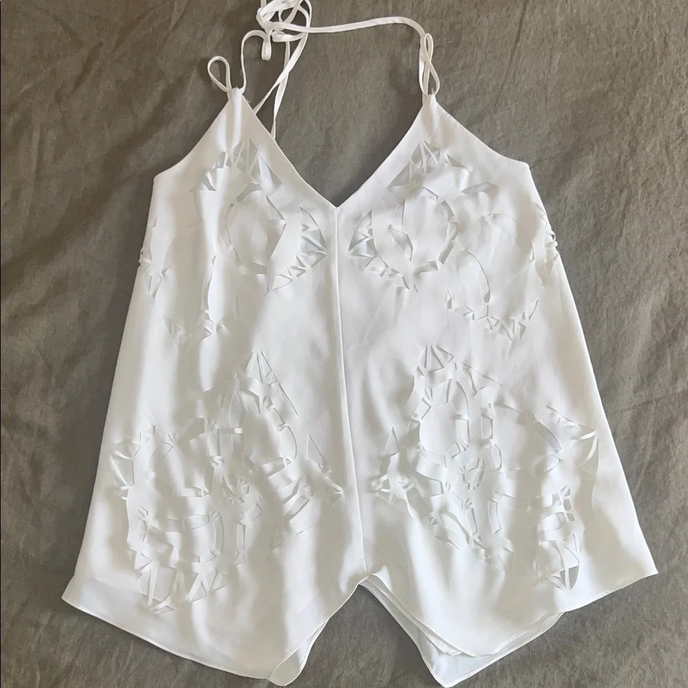 Cynthia Steffe White Top with Cutout Details - Picture 1 of 3